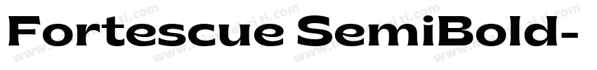 Fortescue SemiBold字体转换